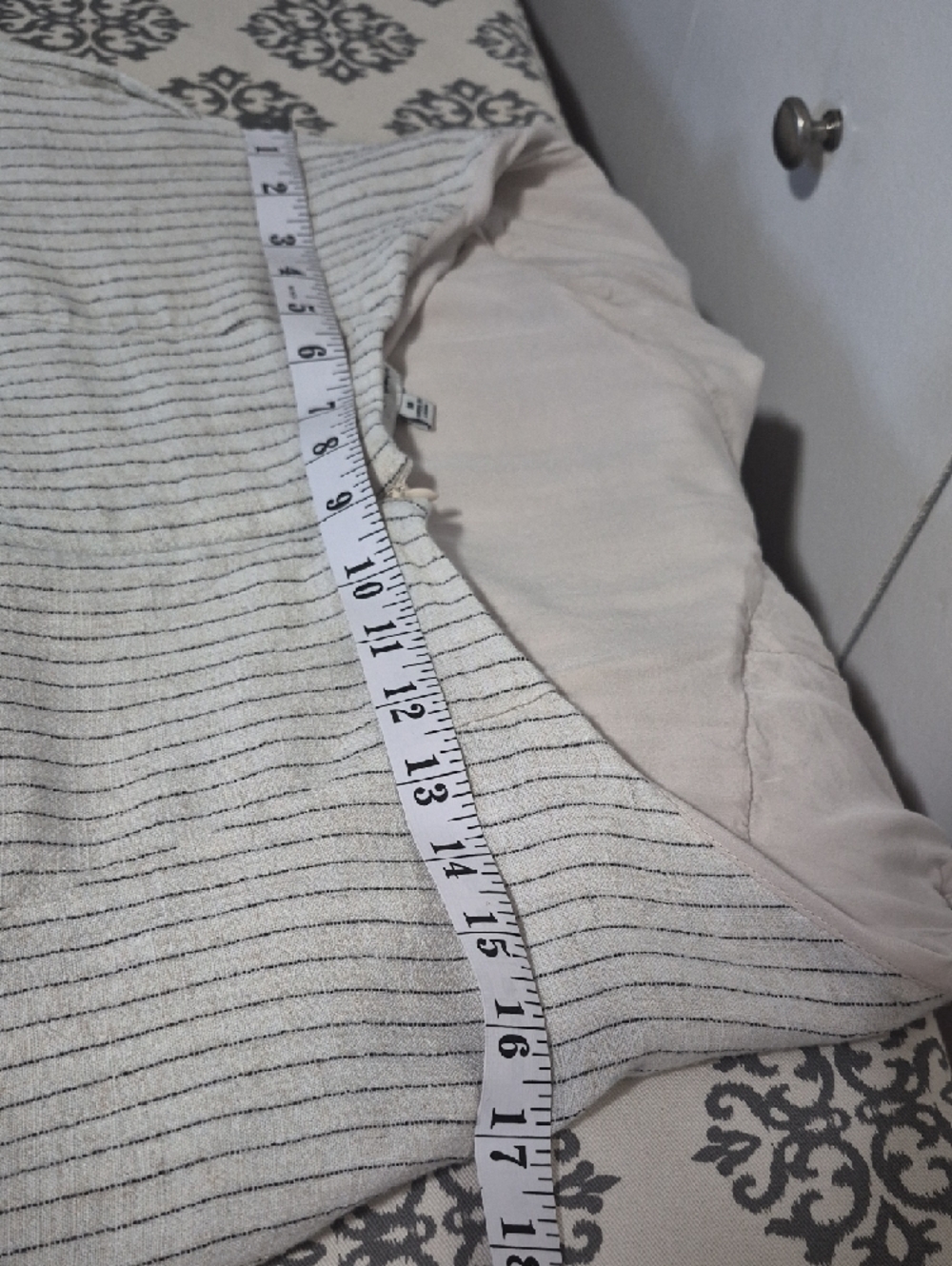 Striped Light‎ Gray Strapless Summer Dress - Picture 6 of 8